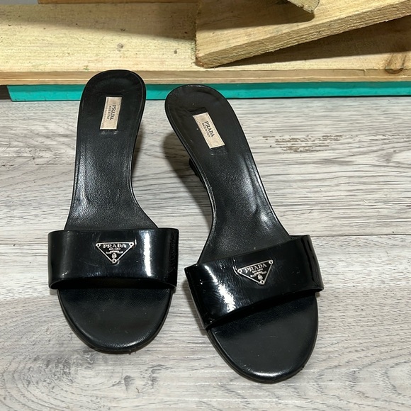 Prada Shoes - Vintage Prada Wedges with little bows! Size 37.5 -7 USA